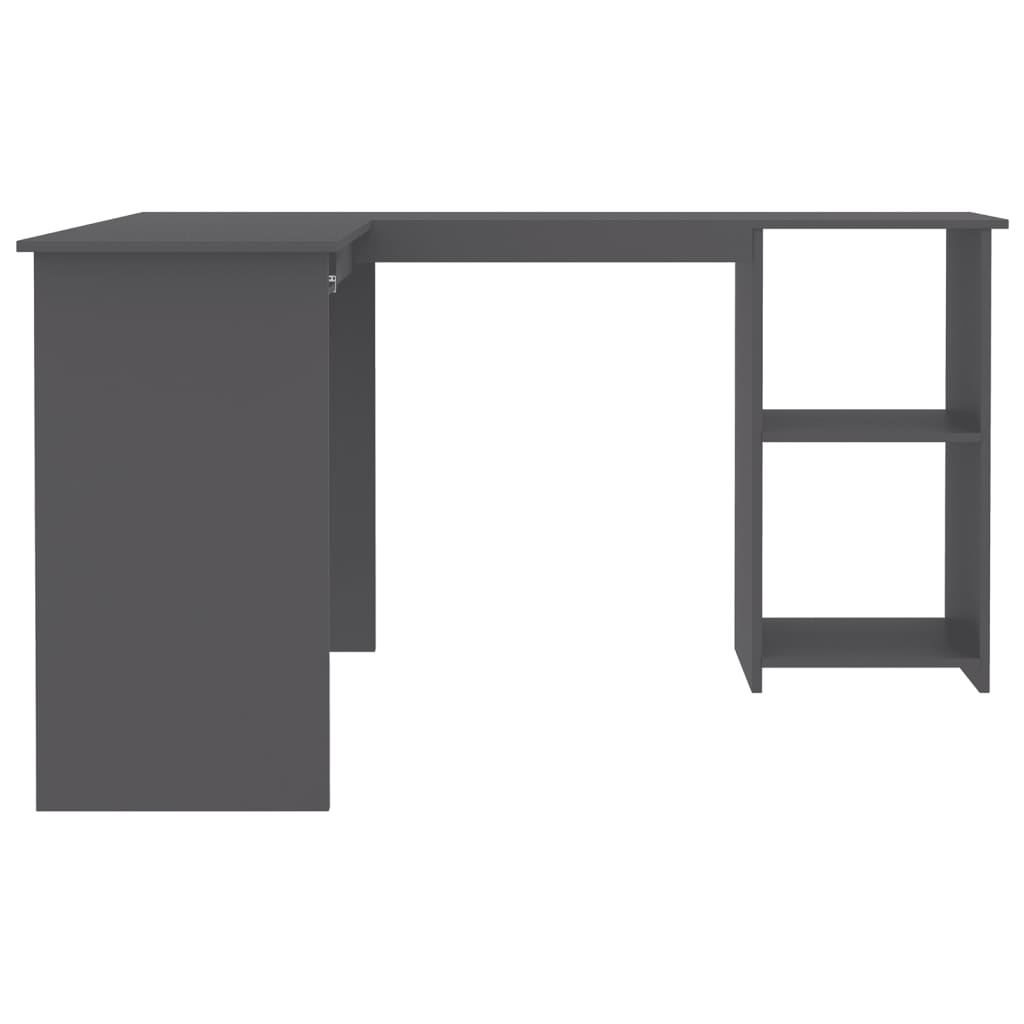 vidaXL szürke forgácslap L-alakú sarok-íróasztal 120 x 140 x 75 cm