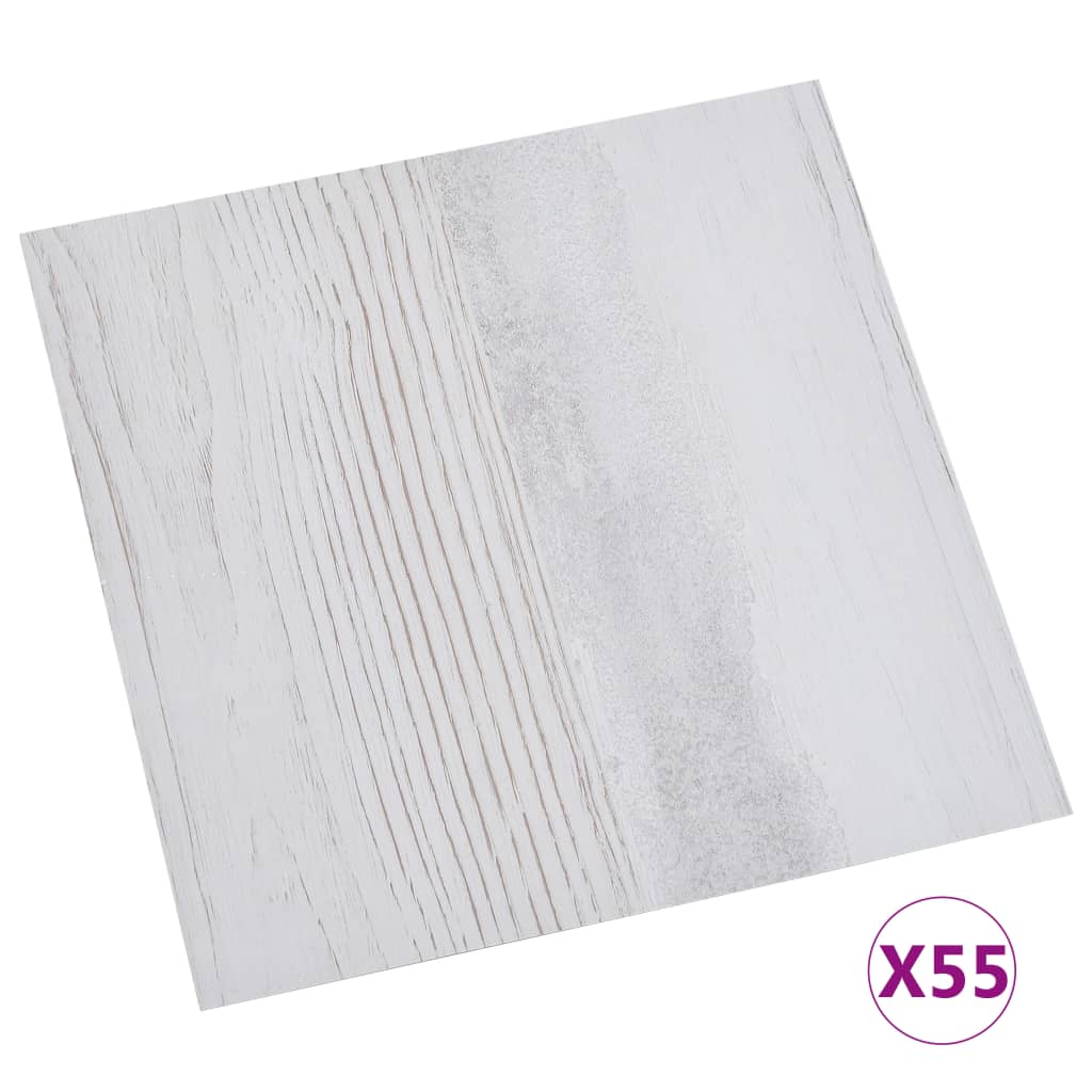 vidaXL 55 db világosszürke öntapadó PVC padlólap 5,11 m²
