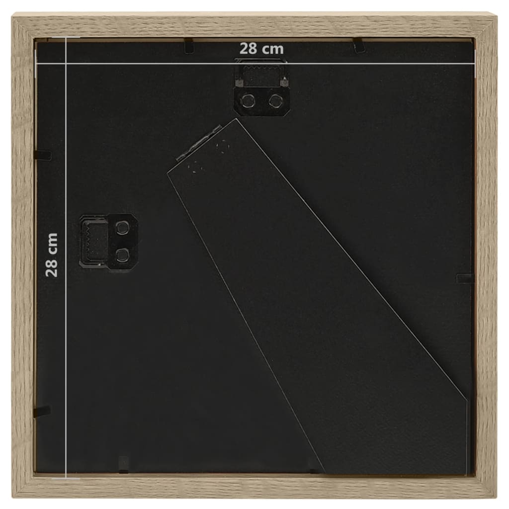 vidaXL 5 db sötét faszínű fényképkeret 20 x 20 cm-es képhez 28 x 28 cm