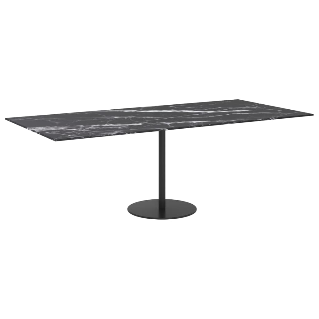 vidaXL fekete edzett üveg asztallap márványdizájnnal 100 x 62 cm 8 mm