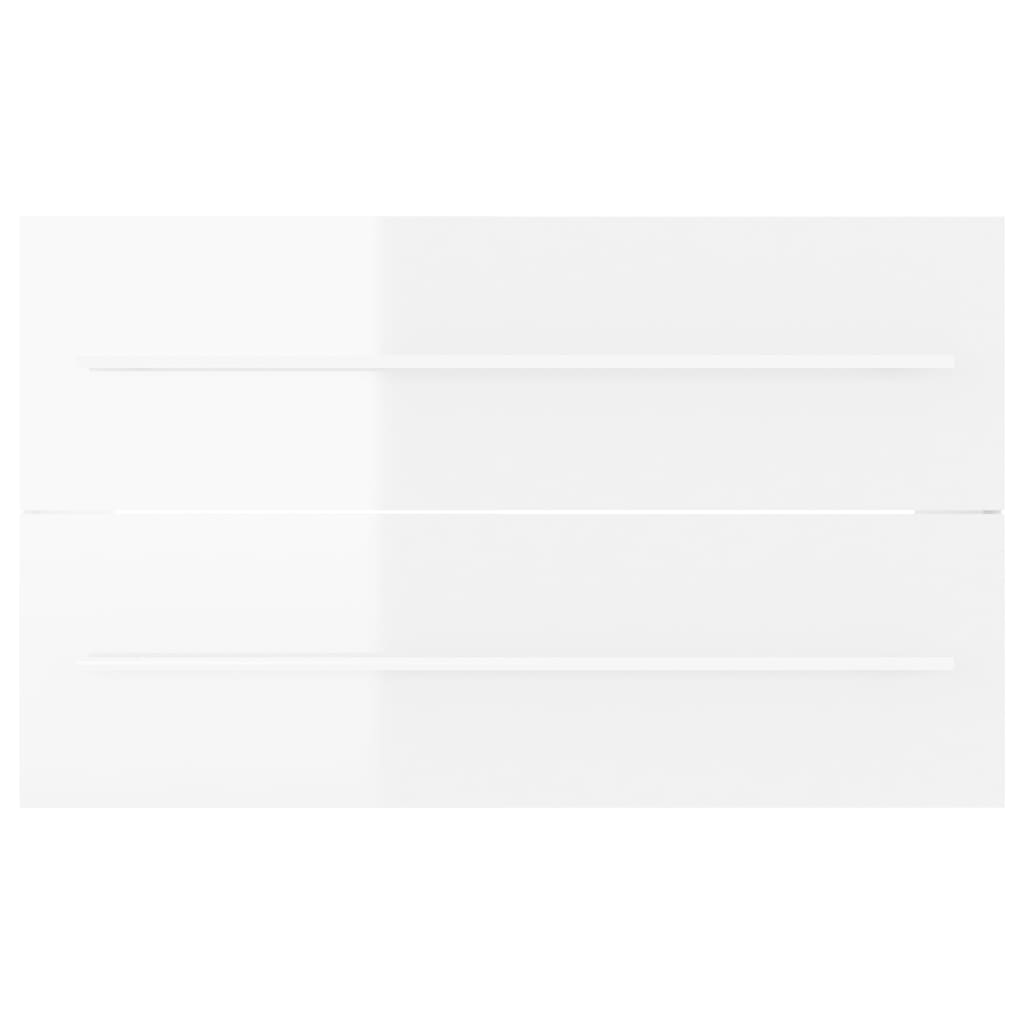 vidaXL magasfényű fehér forgácslap mosdószekrény 80 x 38,5 x 48 cm