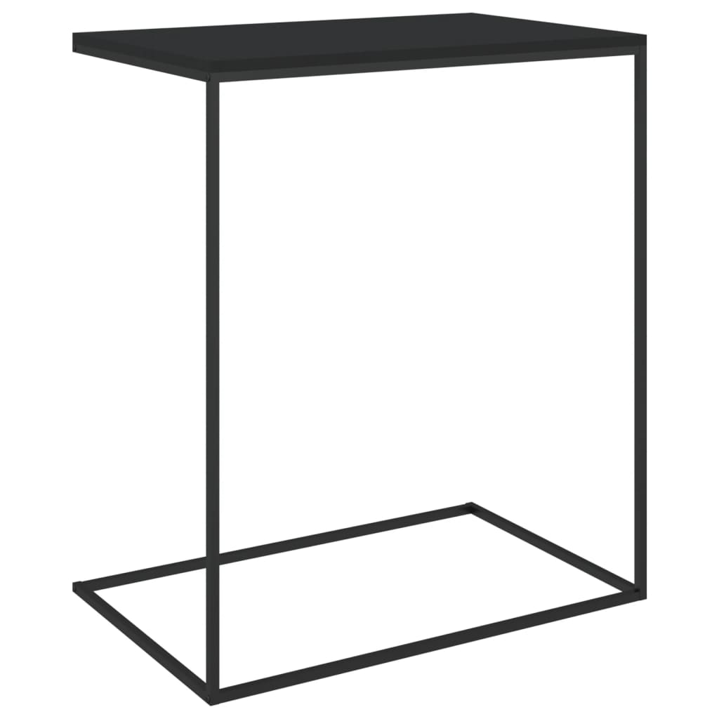 vidaXL fekete szerelt fa kisasztal 55 x 35 x 66 cm
