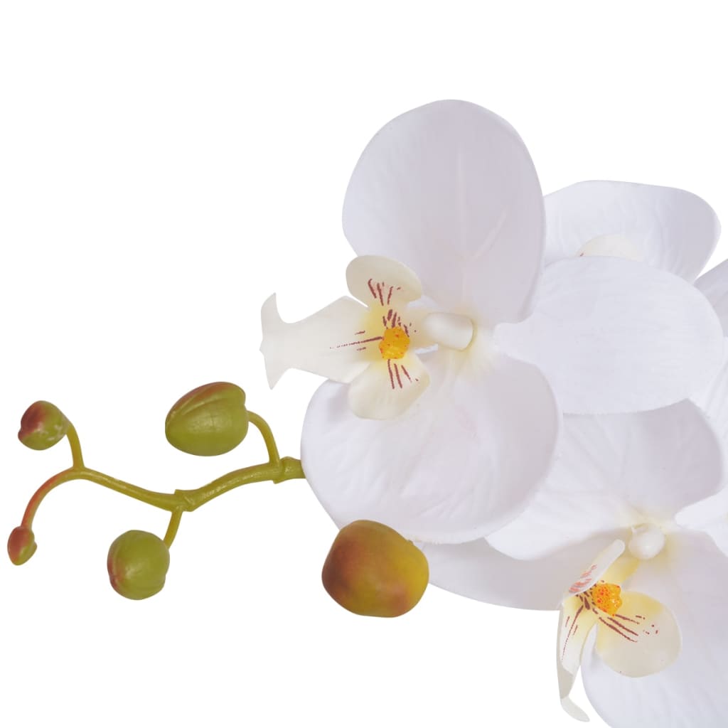 vidaXL cserepes fehér műorchidea 75 cm