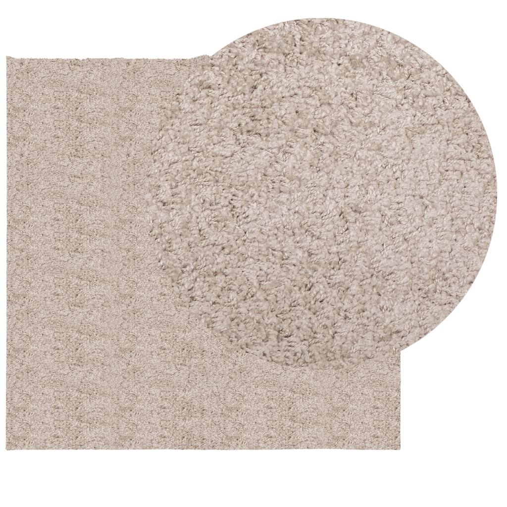 vidaXL PAMPLONA bézs magas szálú bolyhos modern szőnyeg 200 x 200 cm