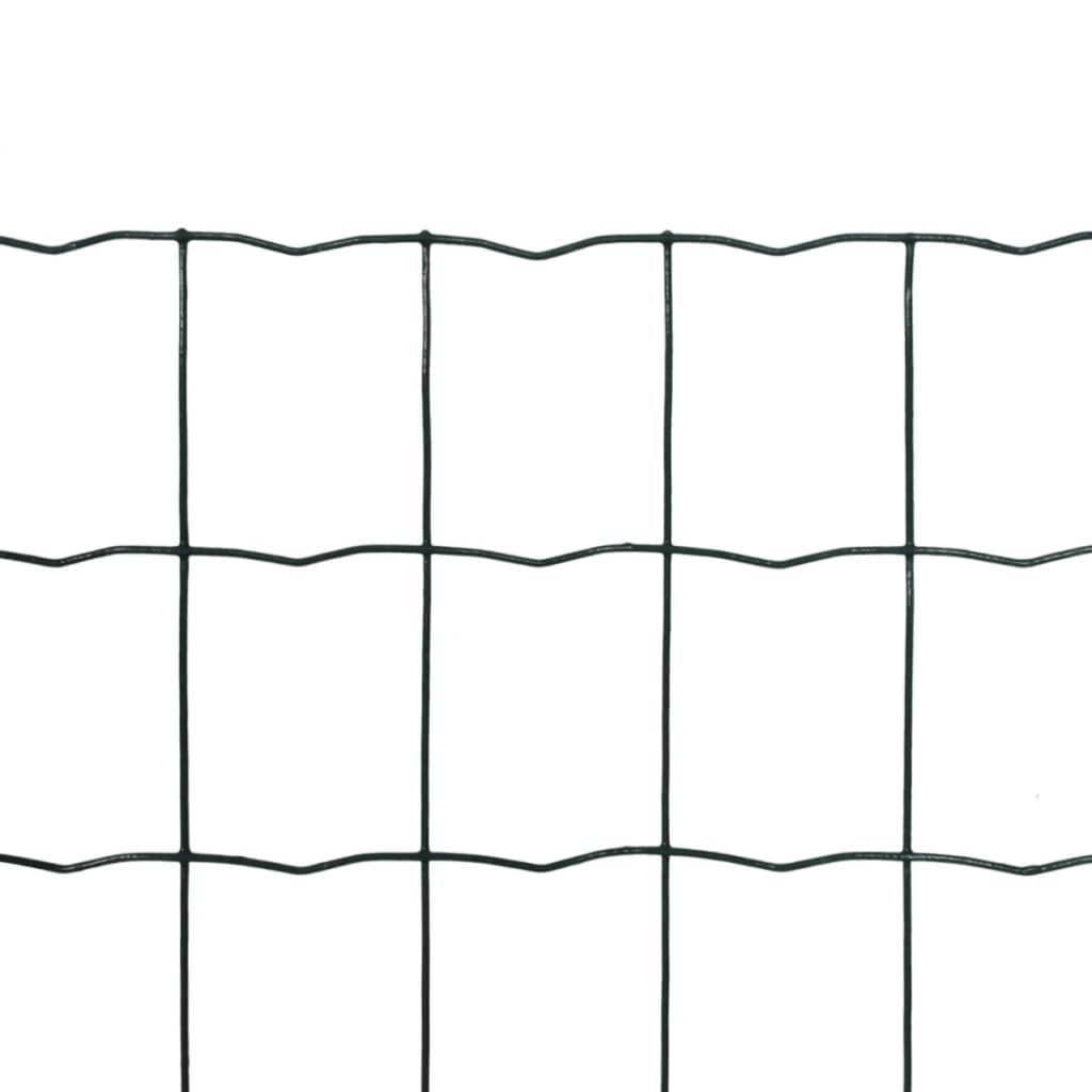 vidaXL Euro Fence zöld acélkerítés 25 x 1,2 m
