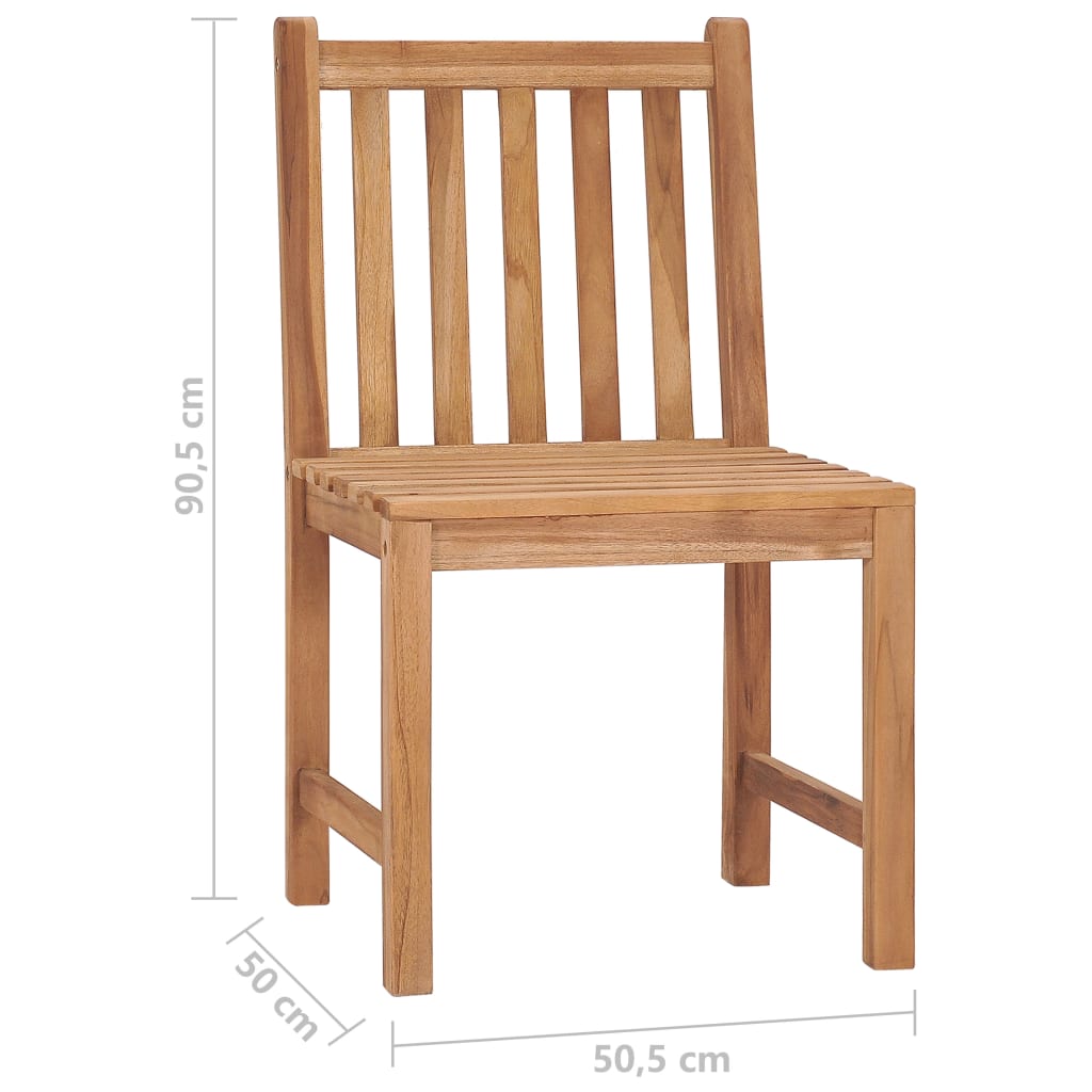 vidaXL 2 db tömör tíkfa kerti szék párnával
