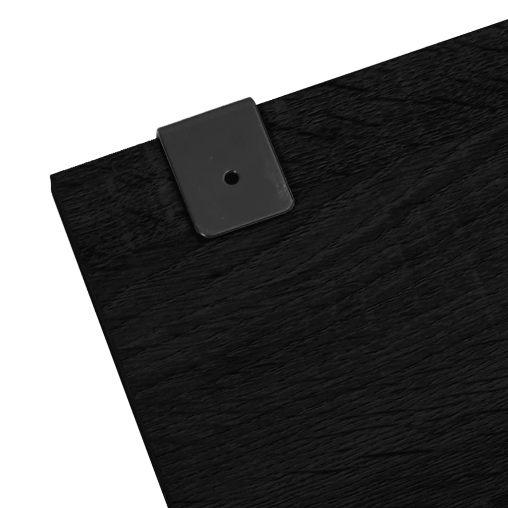 vidaXL 6 részes fekete szerelt fa fürdőszobai bútorszett