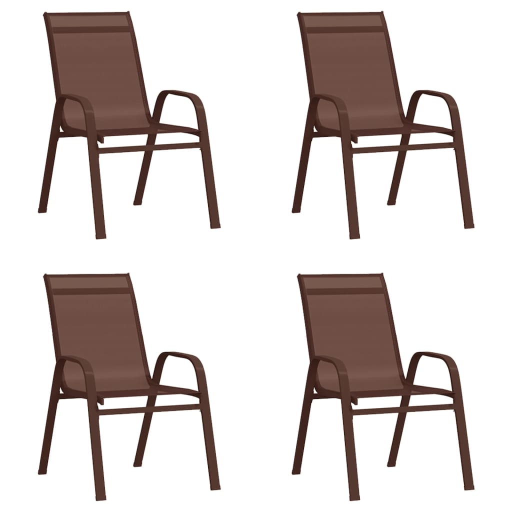 vidaXL 4 db barna textilén rakásolható kerti szék