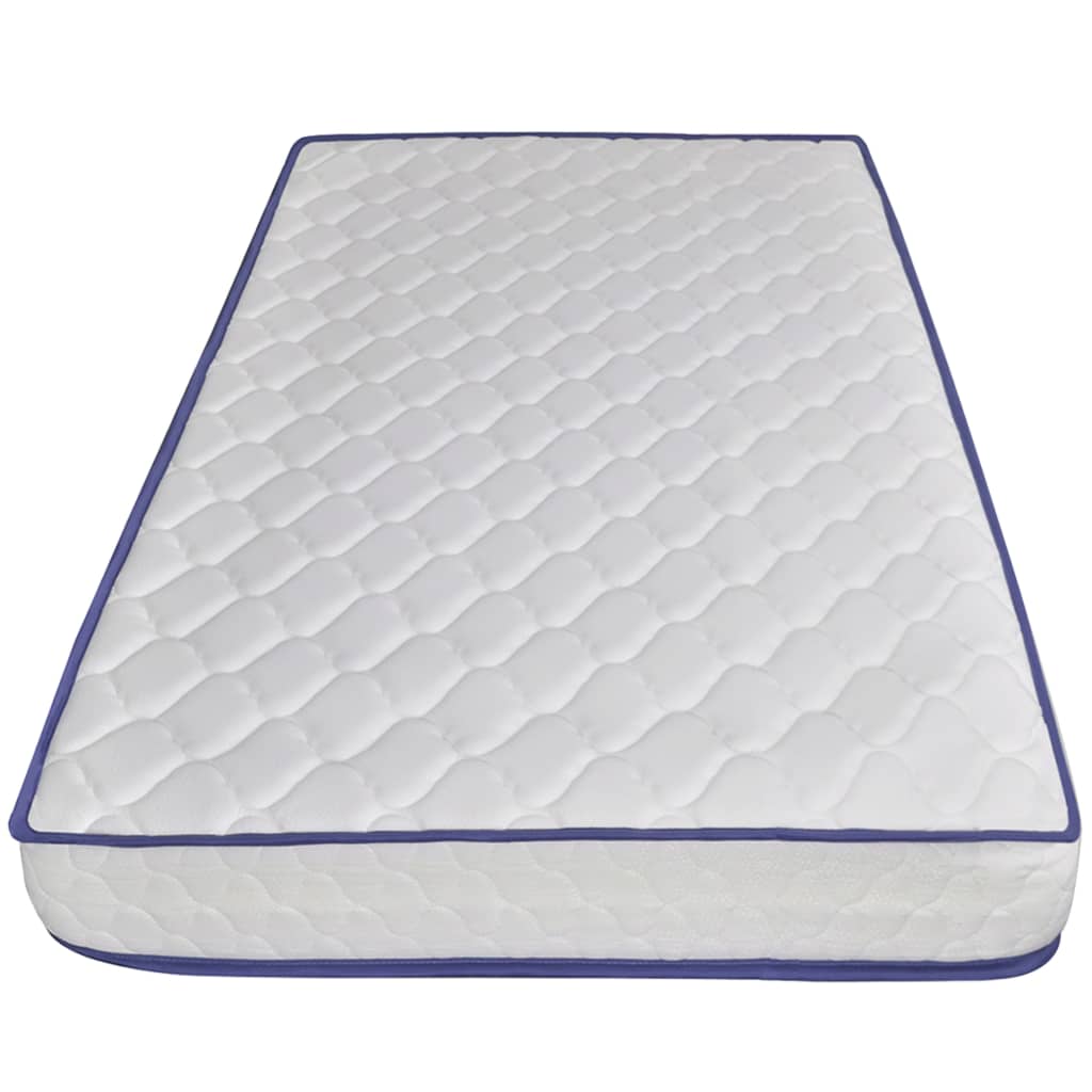 vidaXL fehér műbőr ágy memóriahabos matraccal 180 x 200 cm