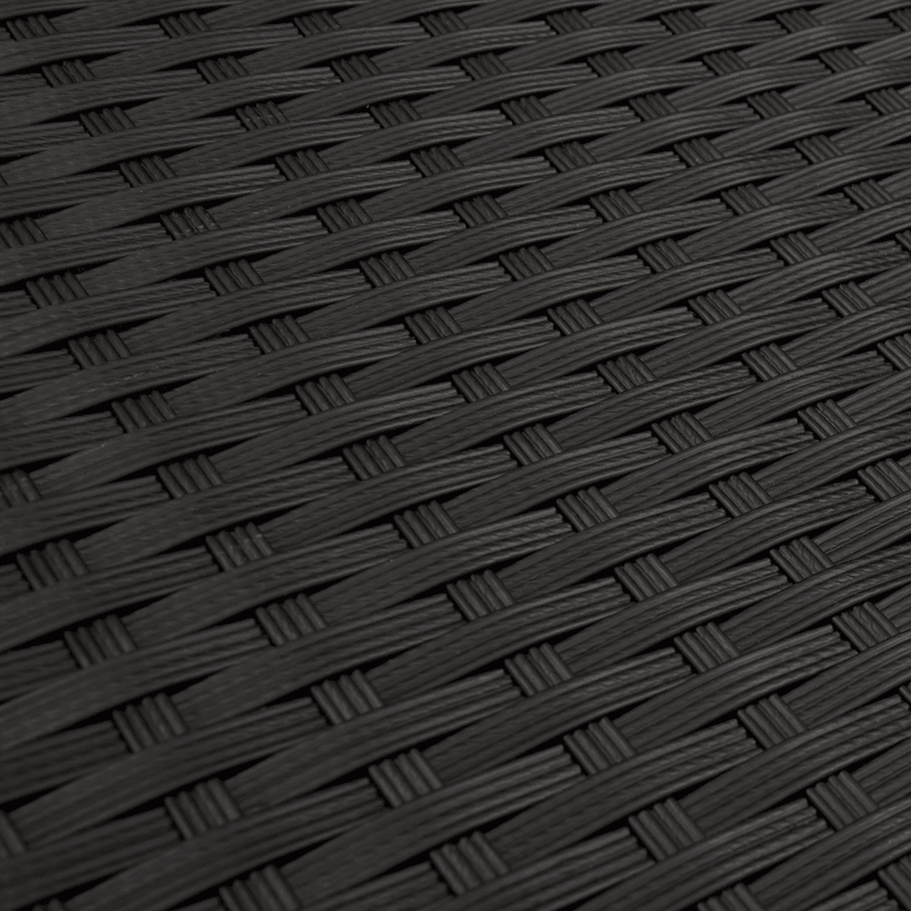 vidaXL 4 részes fekete polyrattan kerti ülőgarnitúra párnákkal