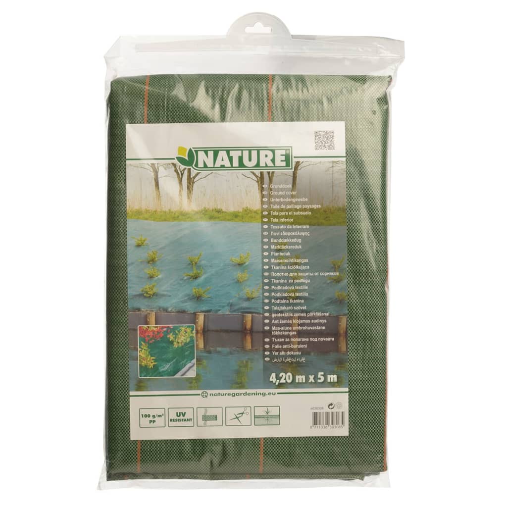 Nature zöld gyomgátló talajtakaró szőnyeg 4,2 x 5 m