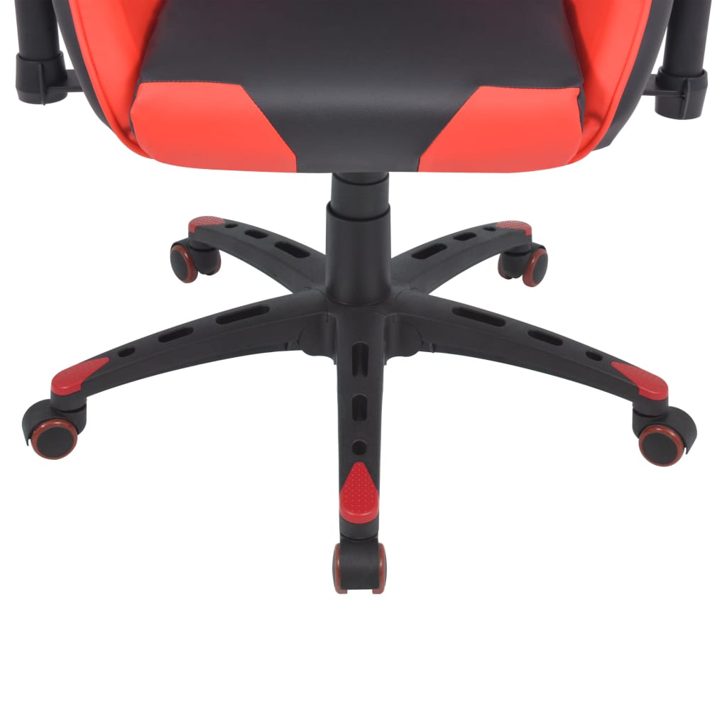 vidaXL piros dönthető versenyautó ülés alakú műbőr irodai szék