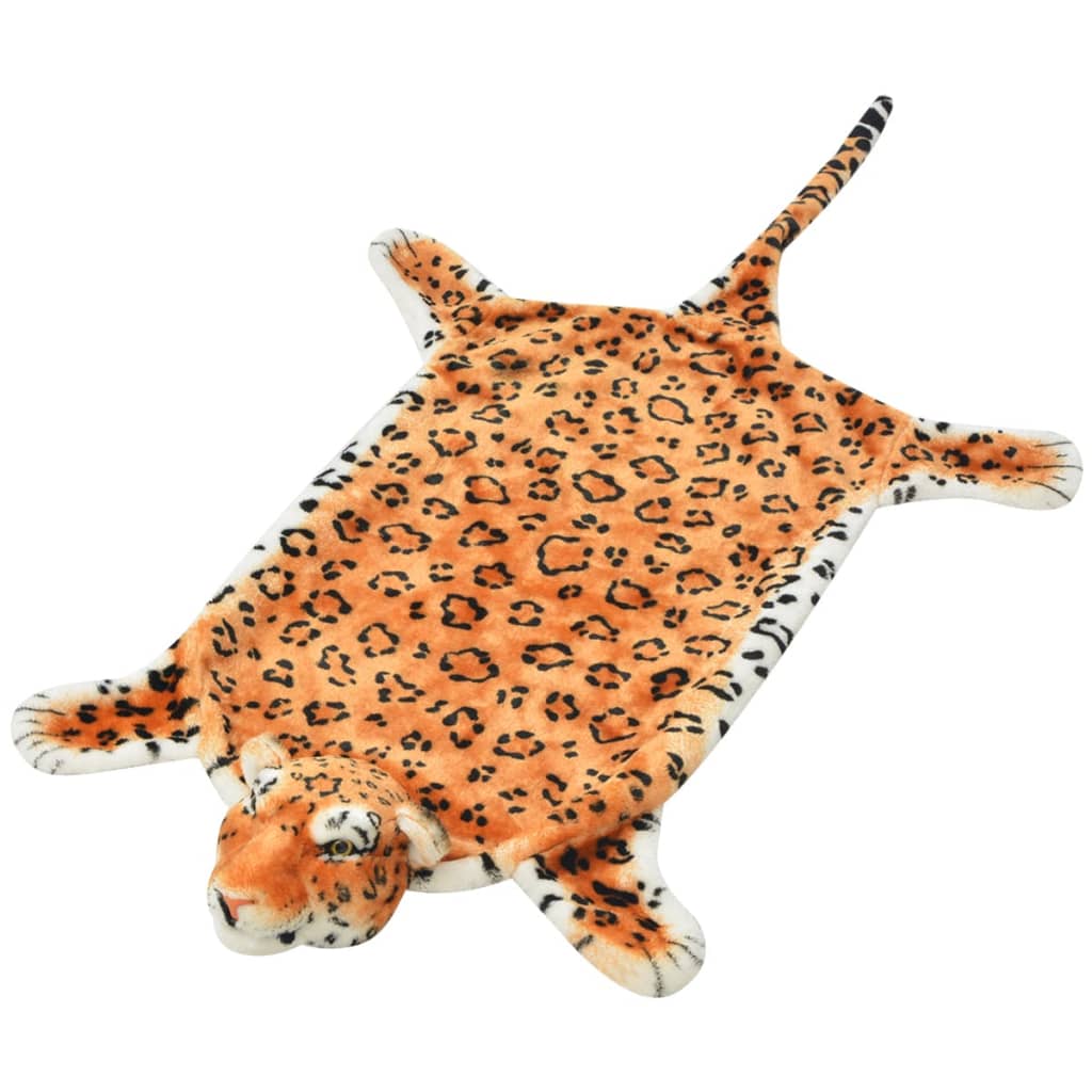 vidaXL barna plüss leopárd szőnyeg 139 cm