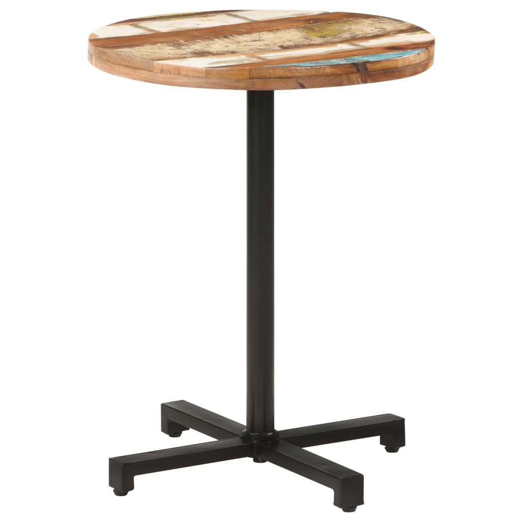 vidaXL kerek tömör újrahasznosított fa bisztróasztal Ø60 x 75 cm