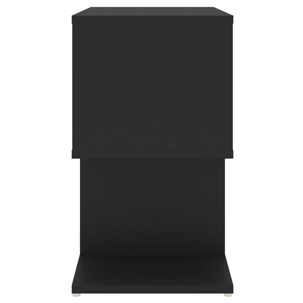 vidaXL fekete forgácslap éjjeliszekrény 50 x 30 x 51,5 cm