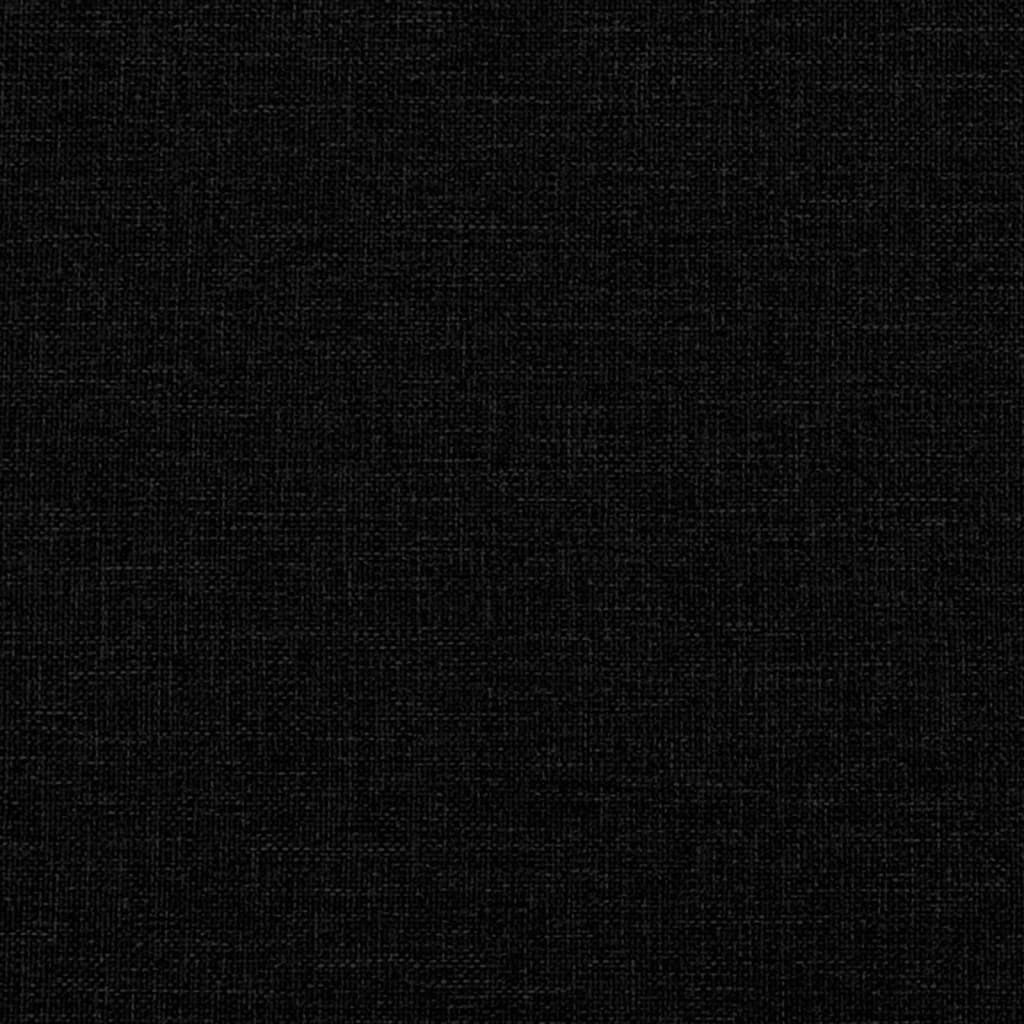 vidaXL fekete szövetpad párnákkal 113x64,5x75,5 cm