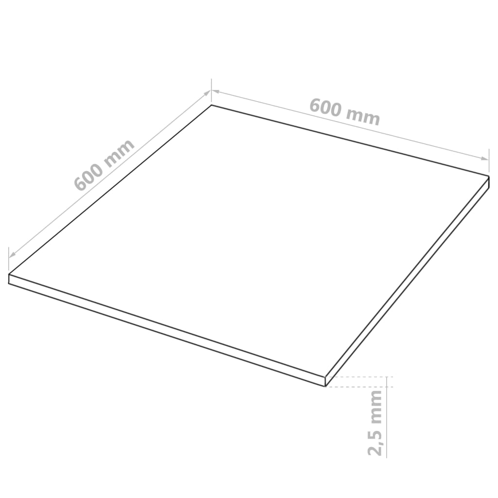 vidaXL 20 db négyzet alakú MDF-lap 60x60 cm 2,5 mm