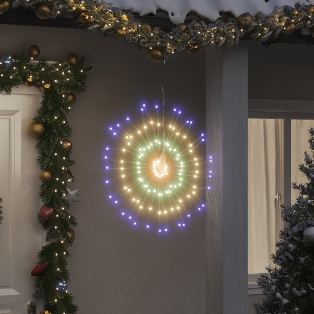 vidaXL 8 db karácsonyi többszínű csillagfény 140 db LED 17 cm