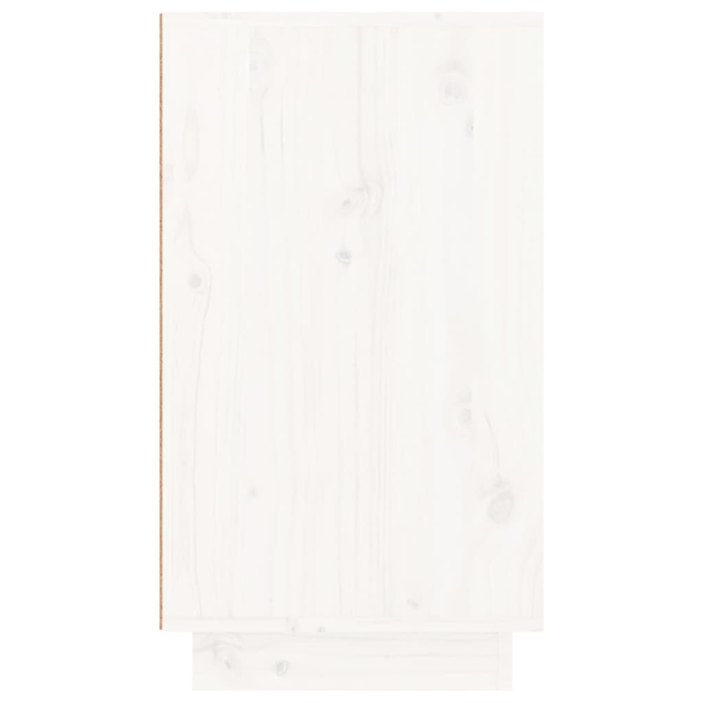 vidaXL fehér tömör fenyőfa cipőszekrény 110 x 34 x 61 cm