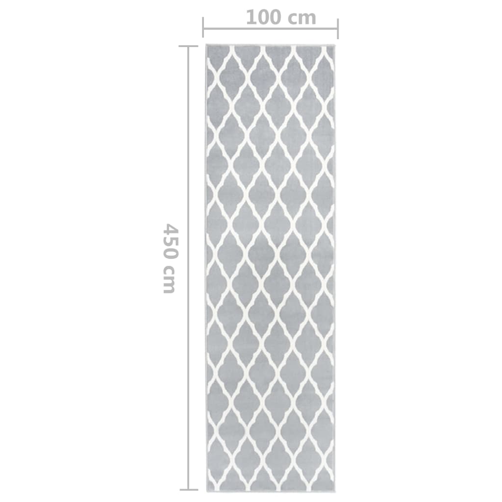 vidaXL szürke-fehér színű BCF futószőnyeg 100 x 450 cm