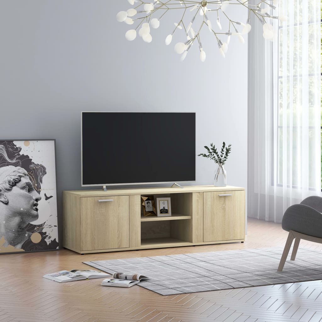 vidaXL sonoma tölgy színű forgácslap TV-szekrény 120 x 34 x 37 cm