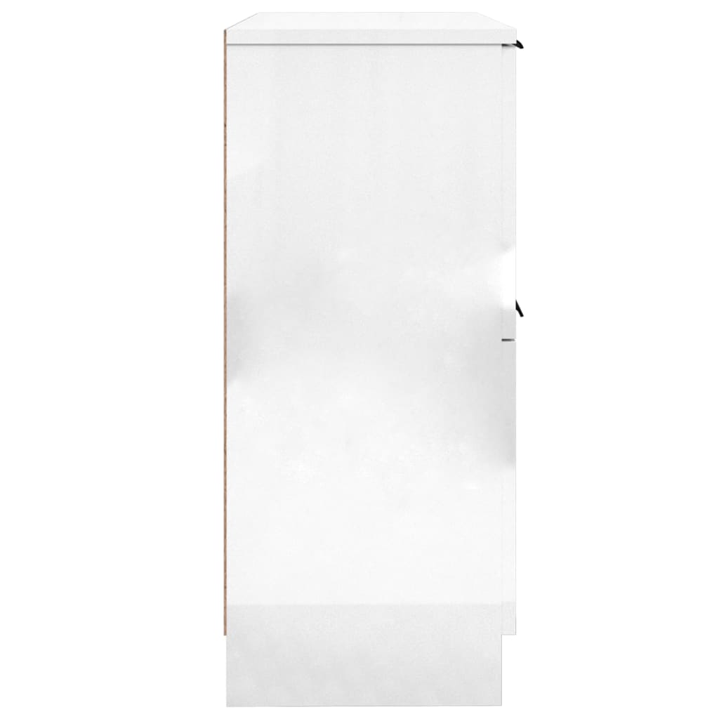 vidaXL 2 db magasfényű fehér szerelt fa tálalószekrény 30 x 30 x 70 cm