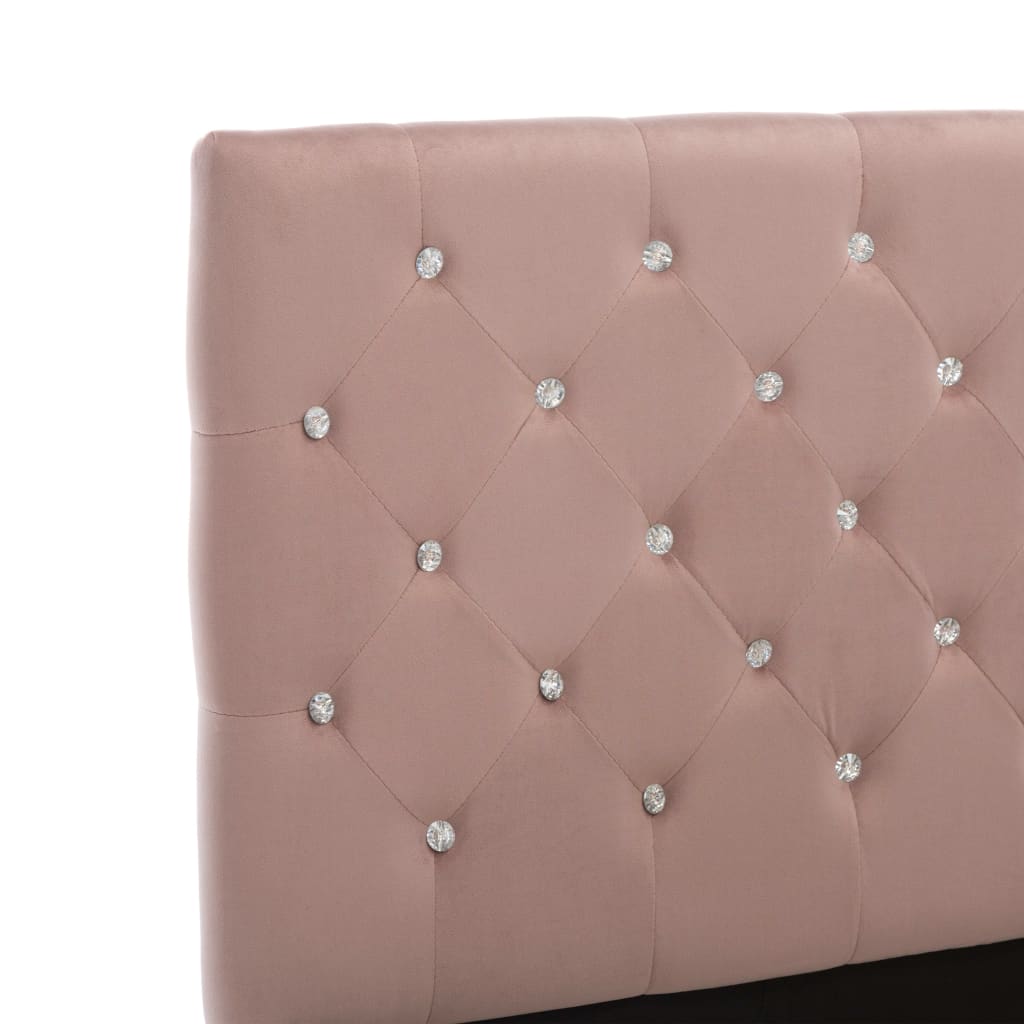 vidaXL rózsaszín bársony ágykeret 100 x 200 cm
