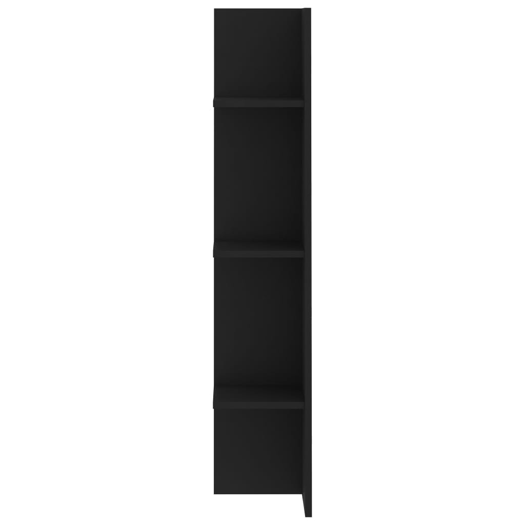vidaXL fekete forgácslap TV-szekrény 152 x 22 x 113 cm