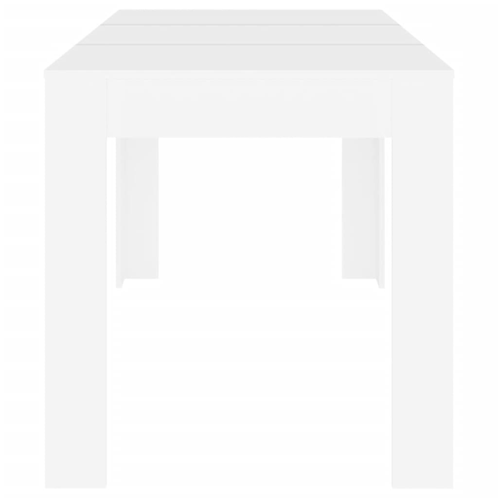 vidaXL fehér szerelt fa étkezőasztal 140 x 74,5 x 76 cm