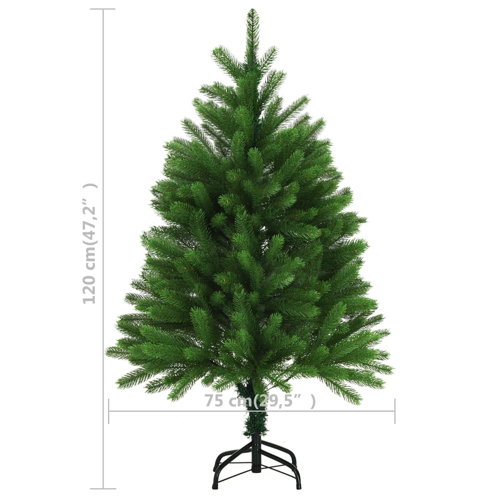 vidaXL zöld műkarácsonyfa élethű tűlevelekkel 120 cm