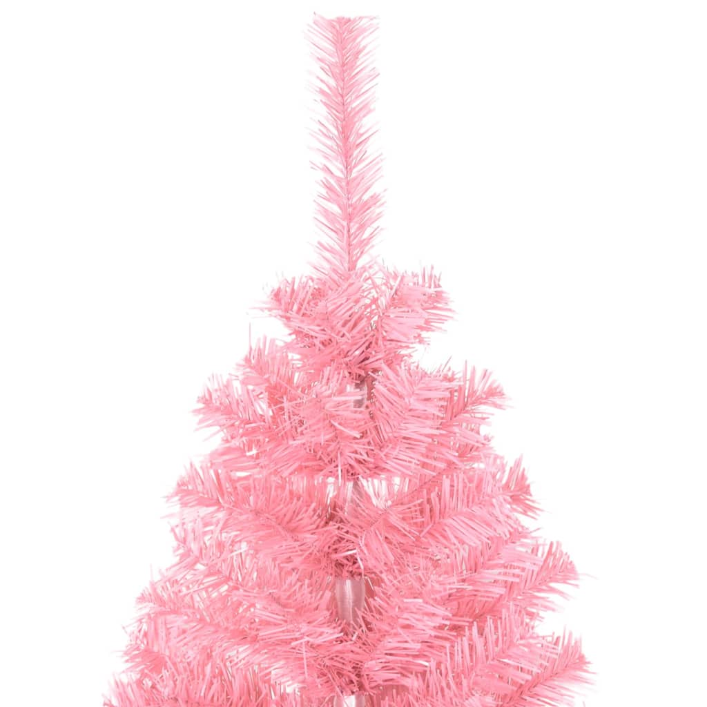 vidaXL rózsaszín PVC műkarácsonyfa állvánnyal 120 cm