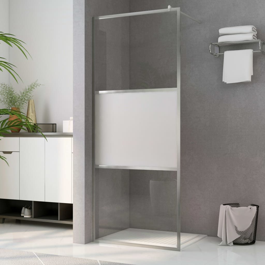 vidaXL zuhanyfal selyemmatt ESG üveggel 90 x 195 cm