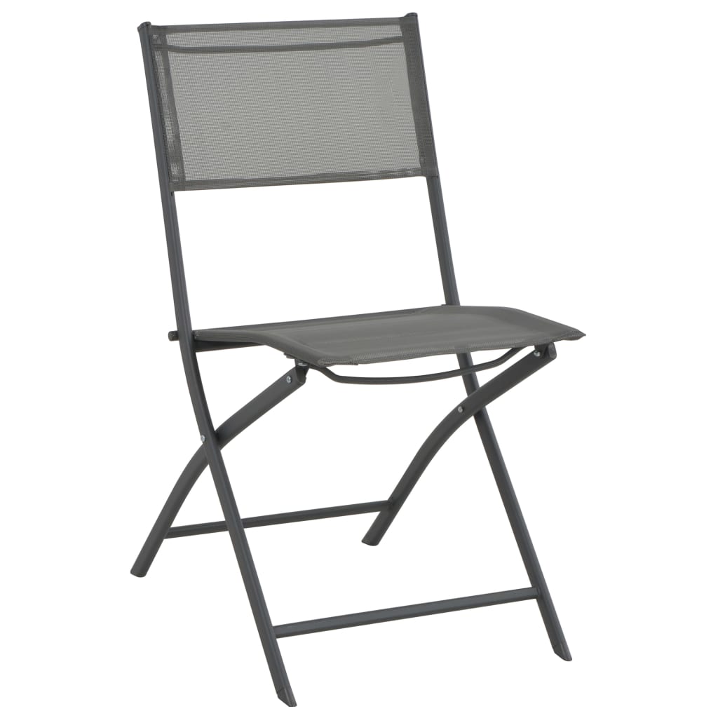 vidaXL 2 db összecsukható acél/textilén kültéri szék