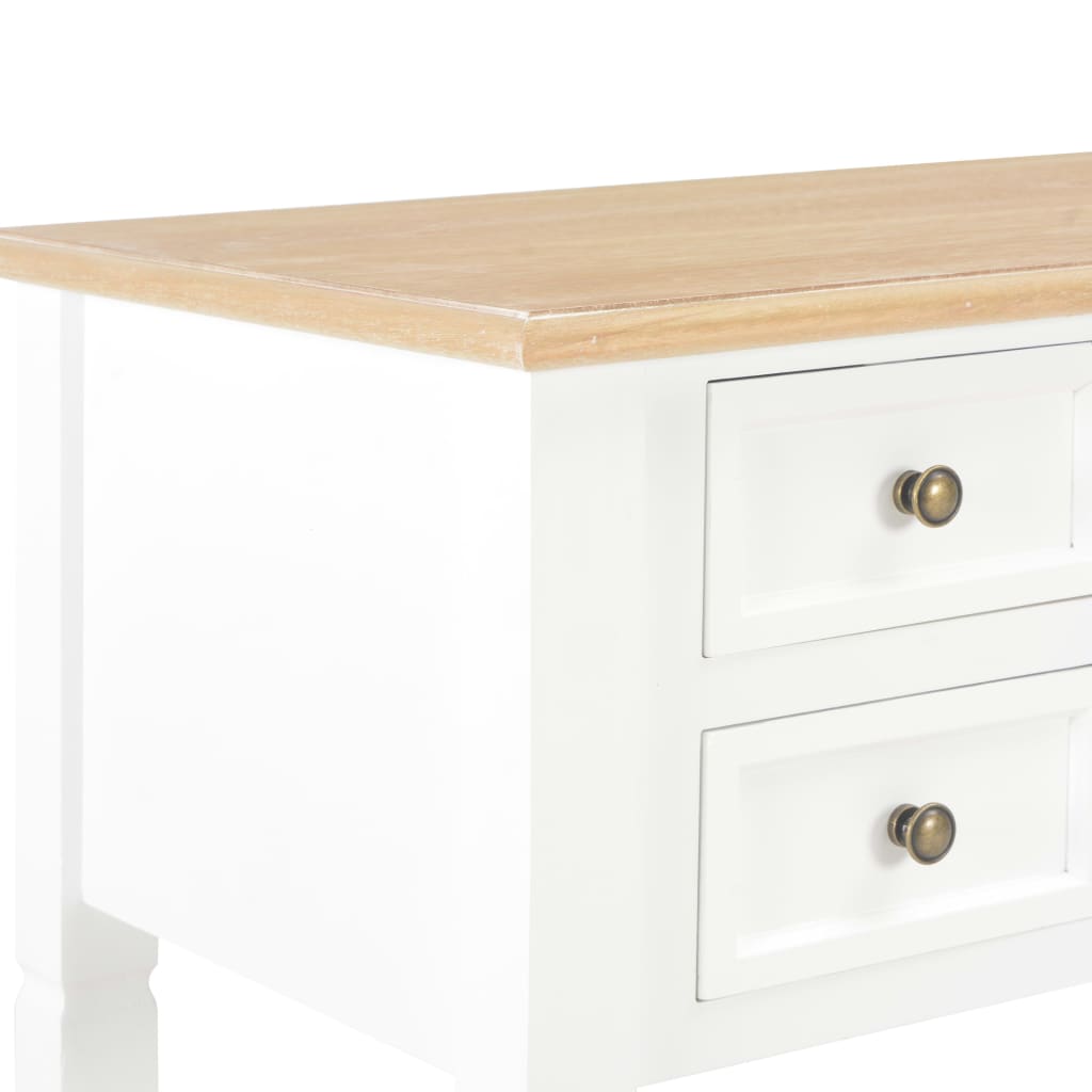 vidaXL fehér fa íróasztal 109,5 x 45 x 77,5 cm