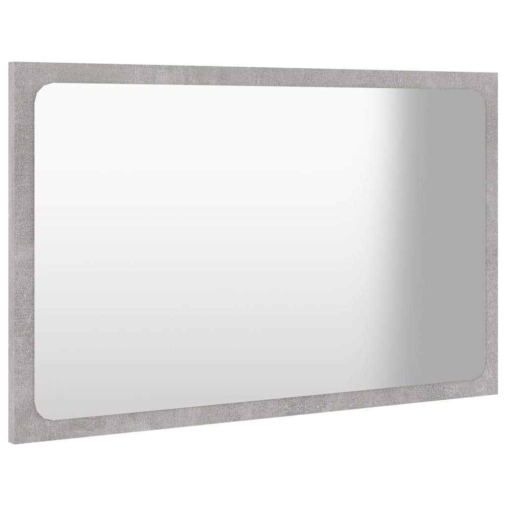 vidaXL betonszürke forgácslap fürdőszobai tükör 60 x 1,5 x 37 cm