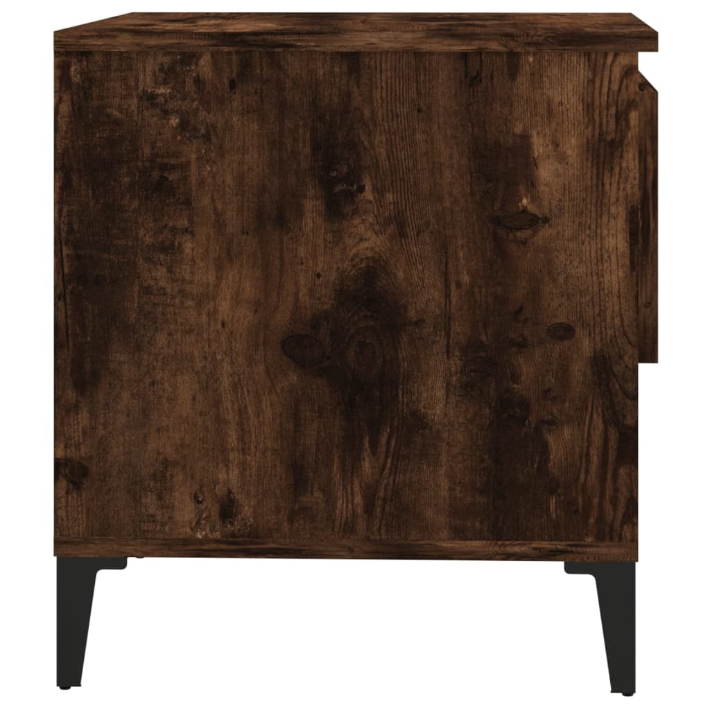 vidaXL füstös tölgyszínű szerelt fa kisasztal 50 x 46 x 50 cm