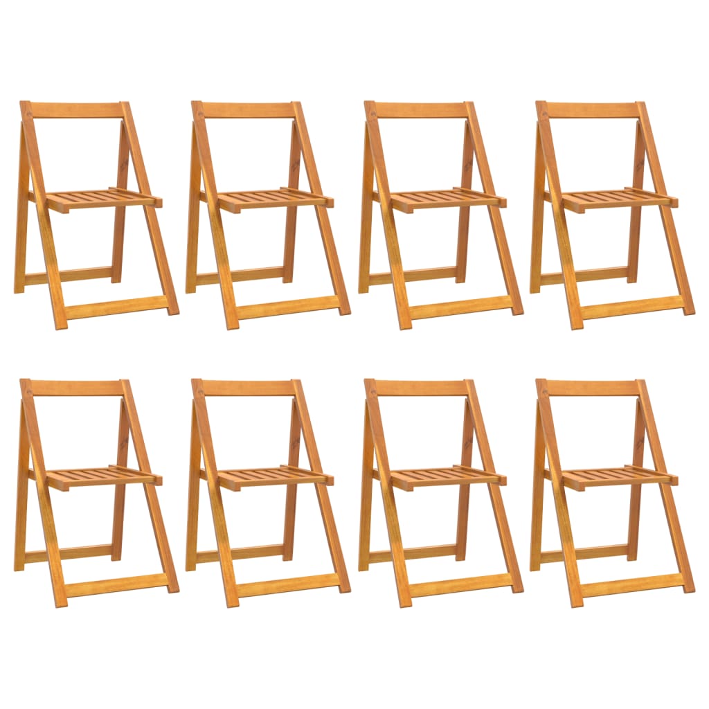 vidaXL 8 darab összecsukható tömör akácfa kerti szék