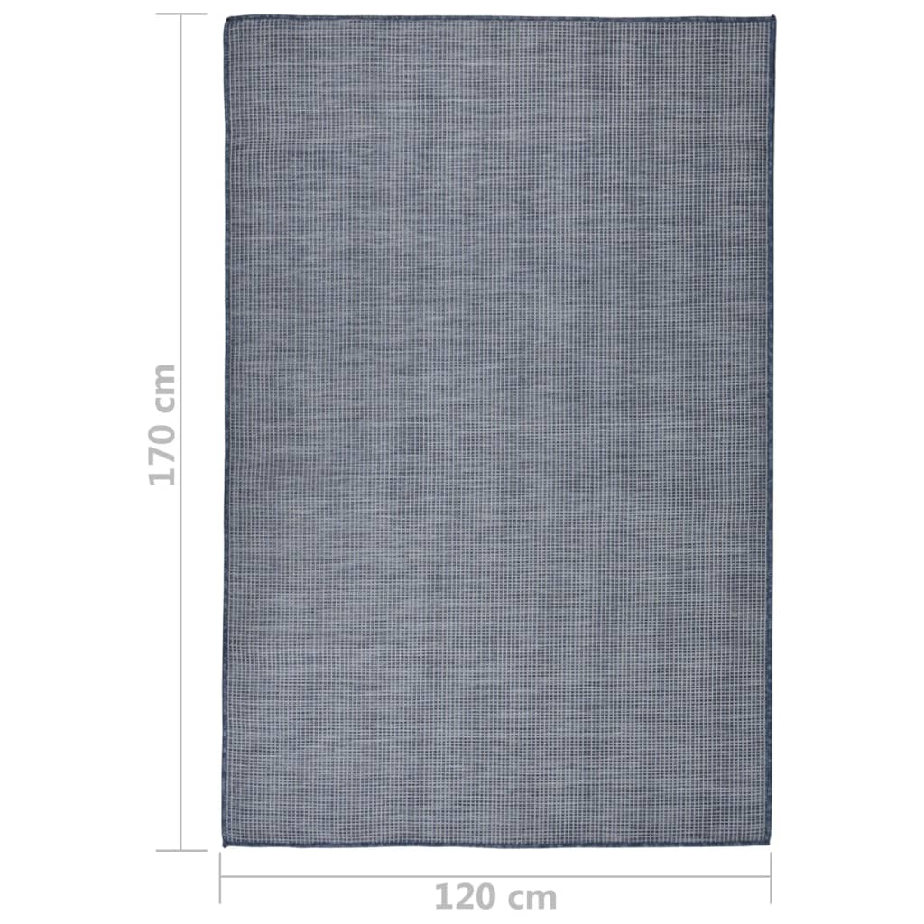 vidaXL kék lapos szövésű kültéri szőnyeg 120 x 170 cm