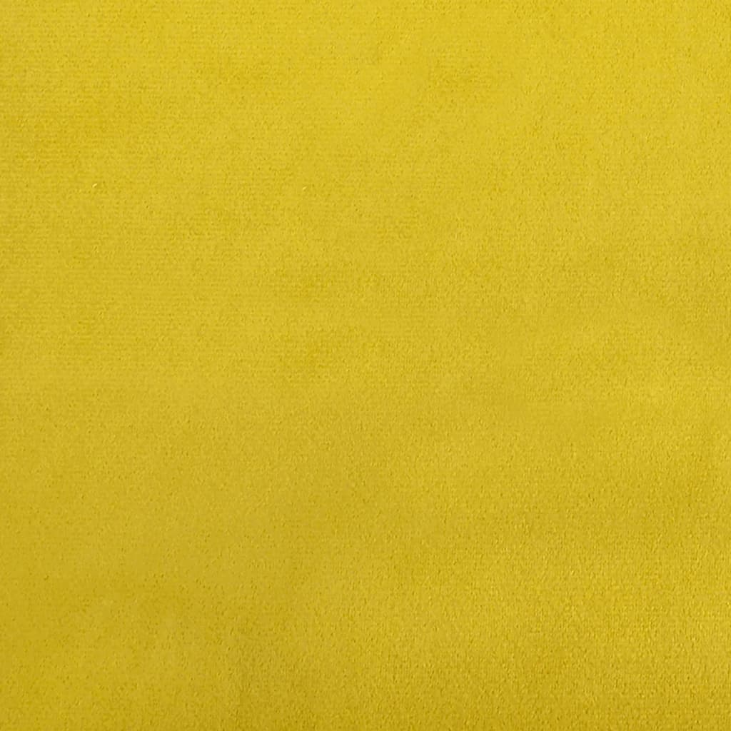 vidaXL 2 személyes sárga bársony kanapéágy lábtartóval
