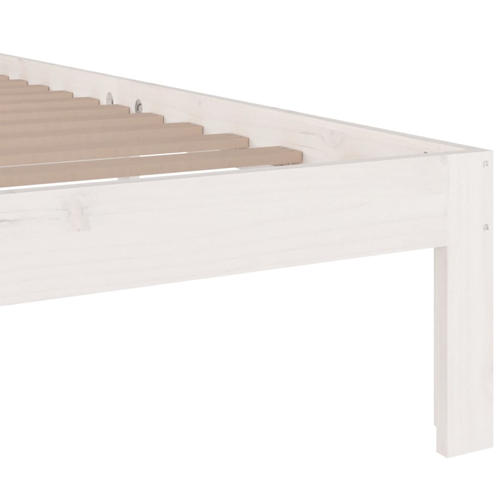 vidaXL fehér tömör fa ágykeret 160x200 cm