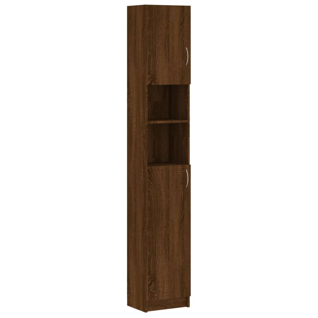 vidaXL barna tölgy színű szerelt fa faliszekrény 32x25,5x190 cm
