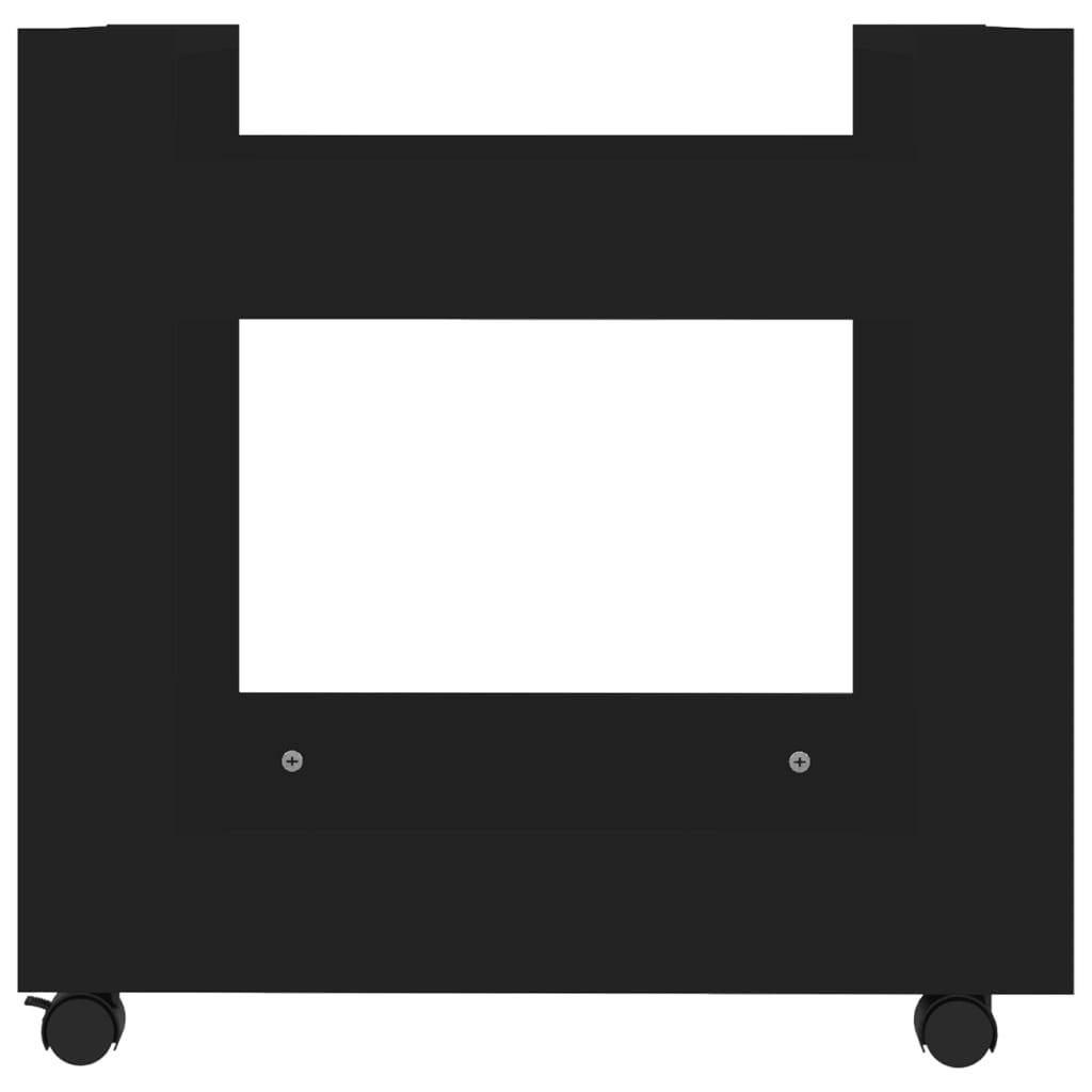 vidaXL fekete szerelt fa asztal-kocsi 60 x 45 x 60 cm