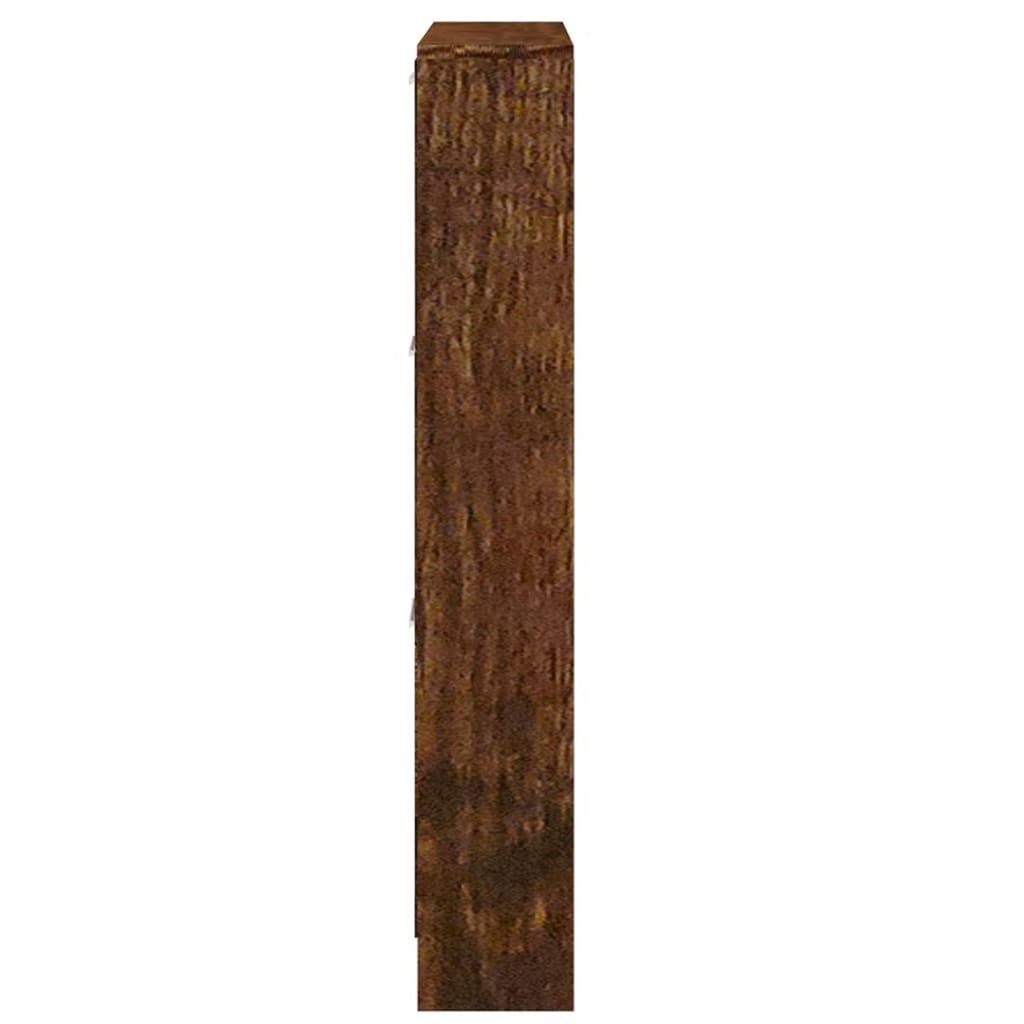 vidaXL füstös tölgyszínű szerelt fa cipősszekrény 59x17x108 cm