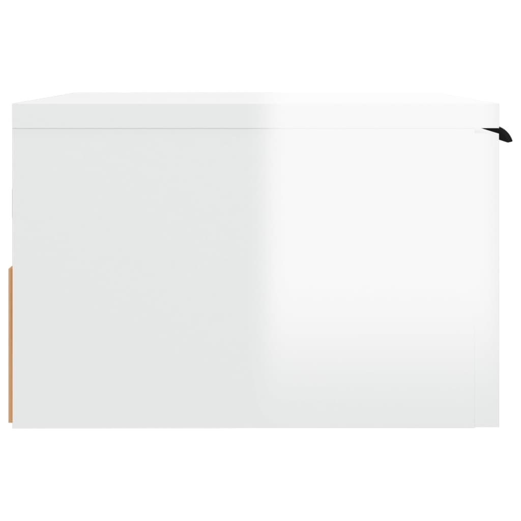 vidaXL magasfényű fehér falra szerelhető éjjeliszekrény 34x30x20 cm