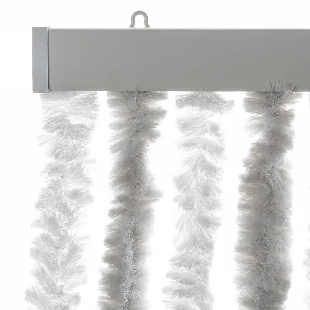 vidaXL világosszürke és fehér zsenília rovarfüggöny 90 x 220 cm