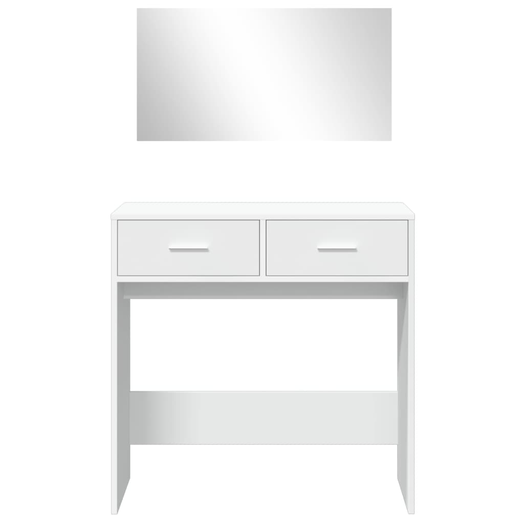 vidaXL fehér fésülködőasztal tükörrel 80x39x80 cm