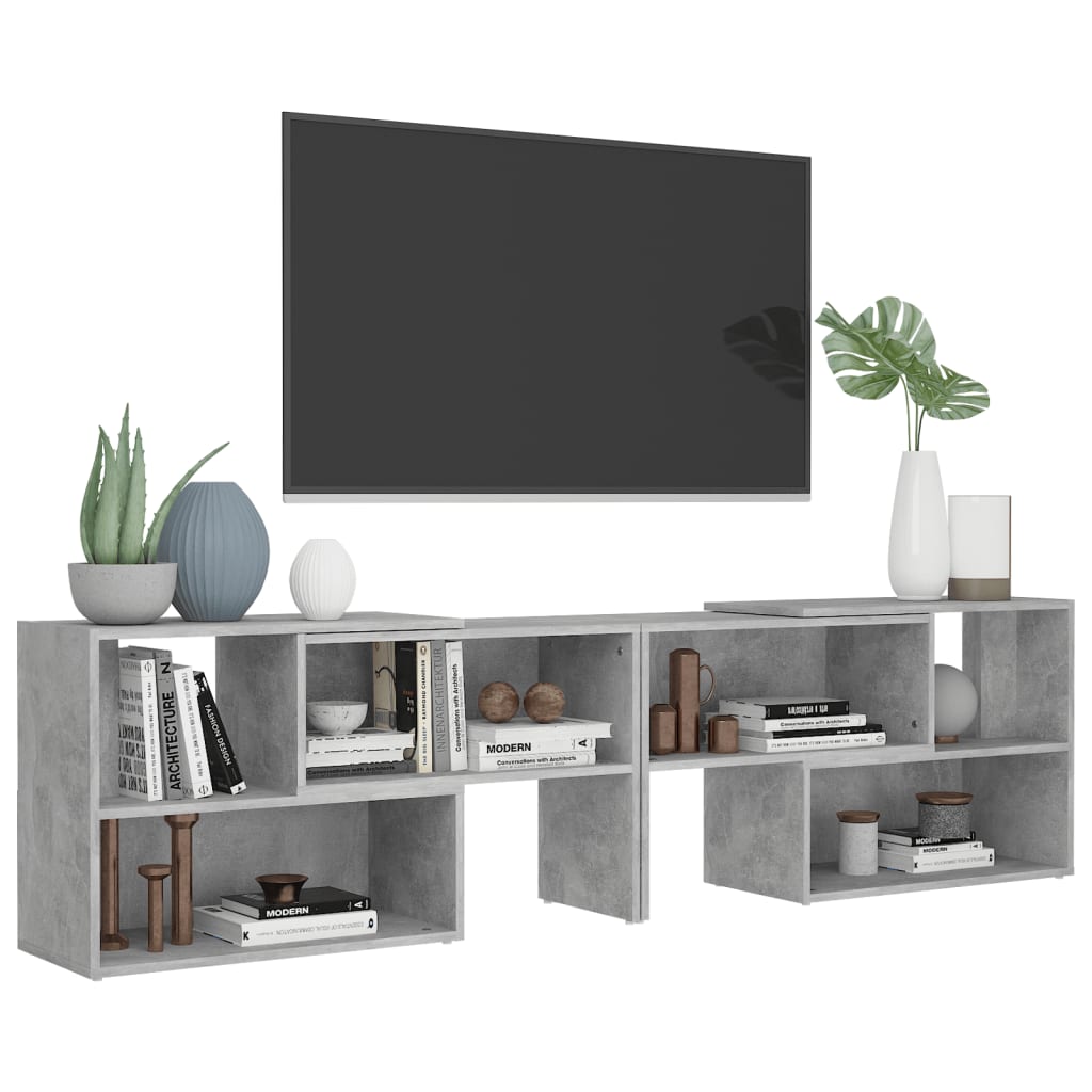 vidaXL betonszürke forgácslap TV-szekrény 149 x 30 x 52 cm