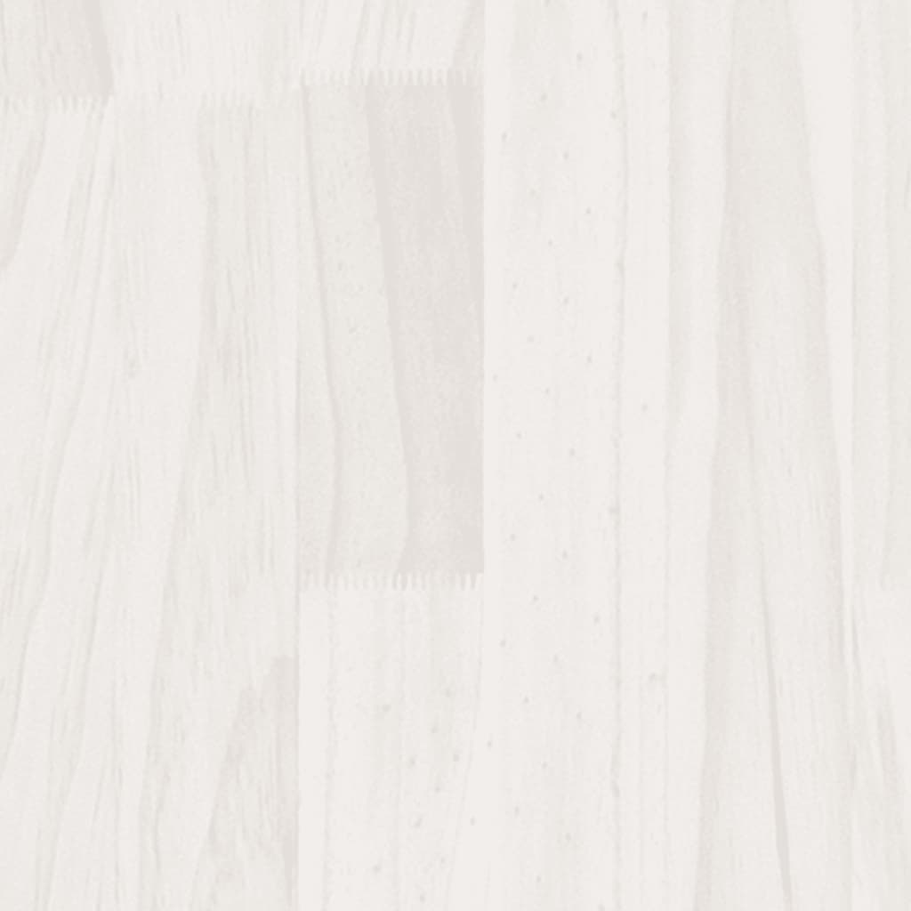 vidaXL Super King fehér tömör fa ágykeret 180 x 200 cm