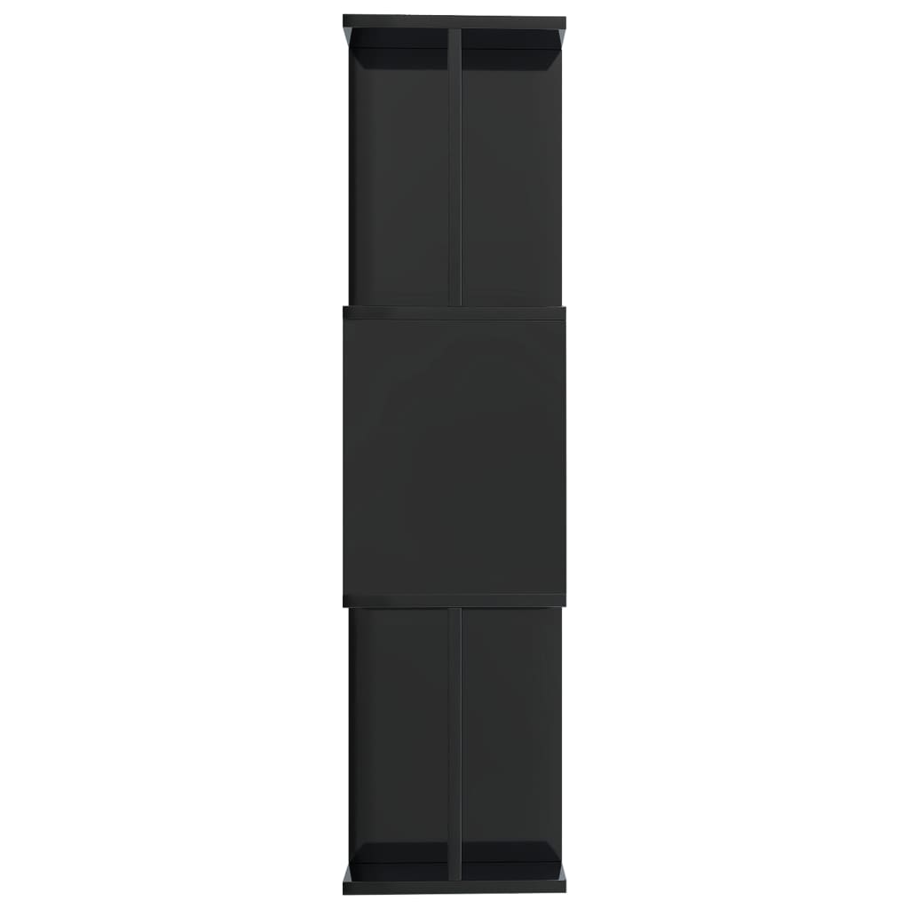 vidaXL magasfényű fekete könyvszekrény/térelválasztó 80x24x96 cm