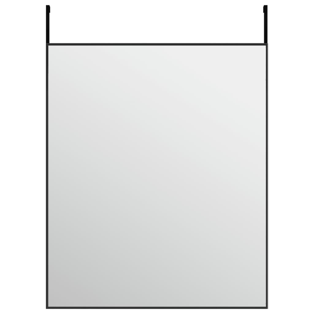 vidaXL fekete üveg és alumínium ajtótükör 50x60 cm